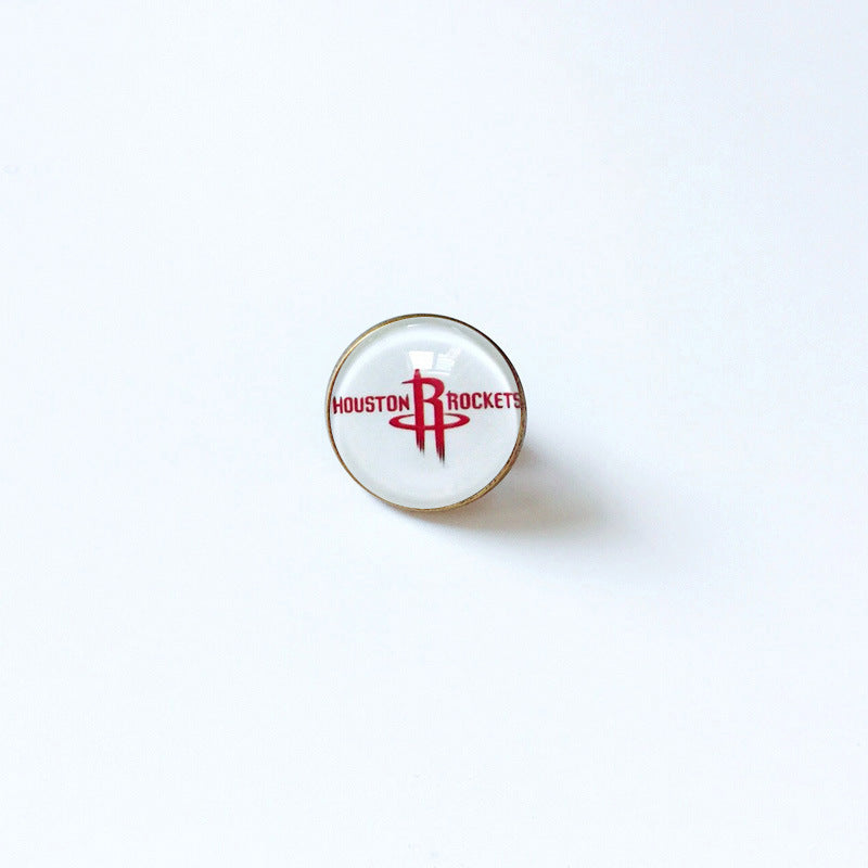 Pin de solapa metálico de equipos de baloncesto retro de la NBA - Insignia con gema vintage - Broche de Kobe Curry - Regalo para fans - Unisex