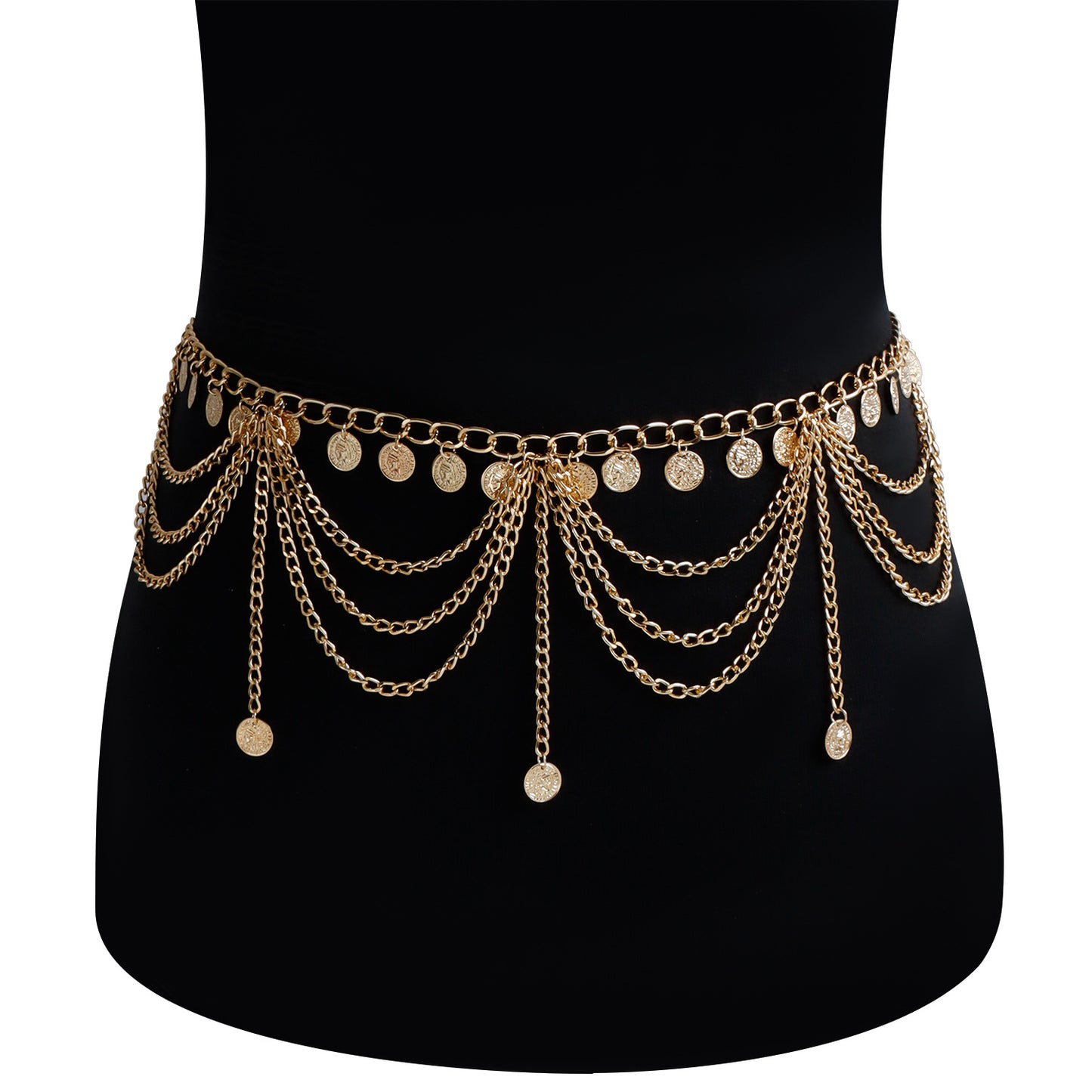 Vintage Ethnic Punk Casual Metal Body Chain with Lacquered Finish