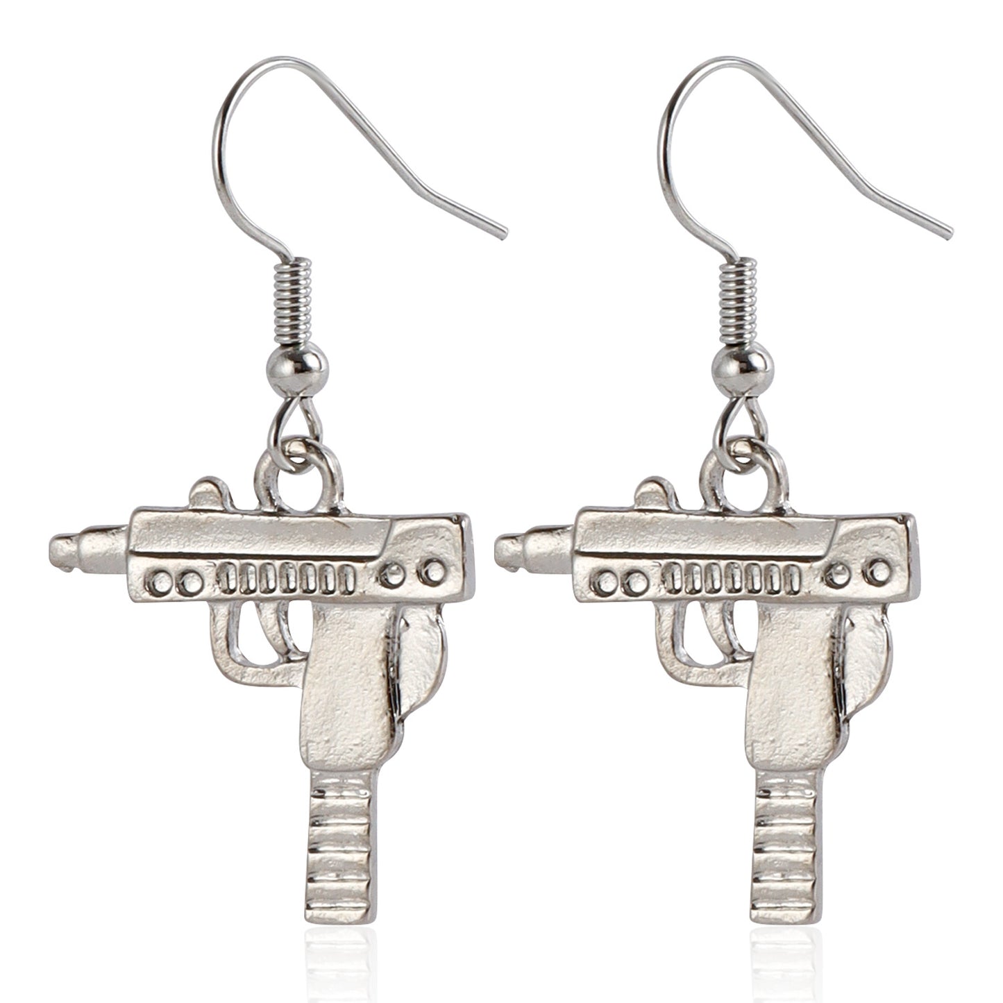 Pendientes de aro de metal geométricos estilo Punk Western con borlas y colgante de cactus para mujer
