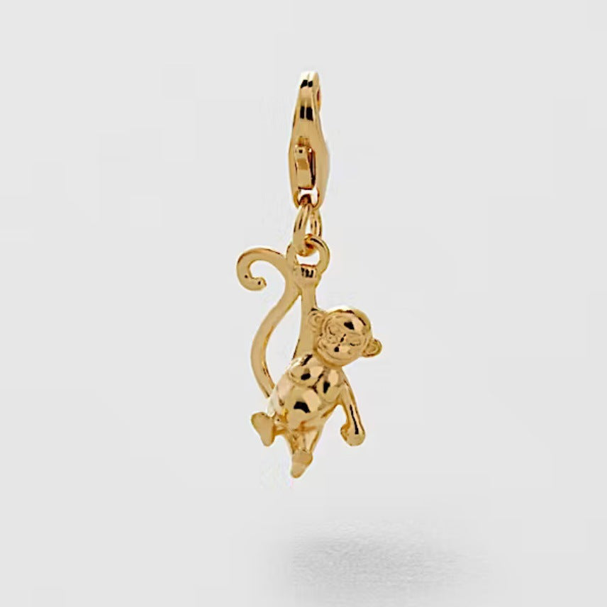 Gold Plated Stainless Steel Animal Geometric Charm Bar Pendant Necklace Bracelet DIY Accessories