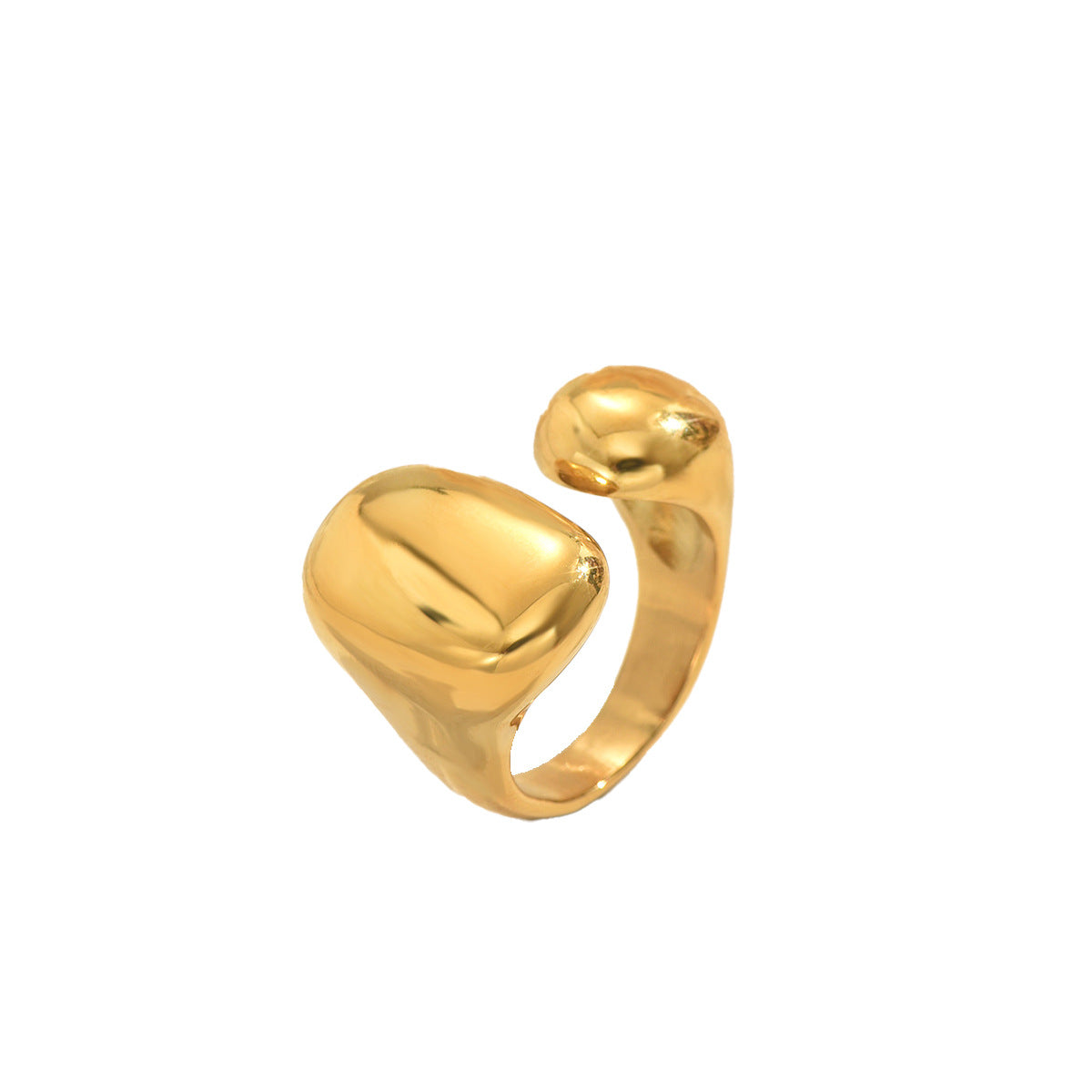Anillo Retorcido Geométrico Minimalista de Aleación de Zinc con Acabado Chapado para Mujer Anillo Ajustable para Dedo Índice