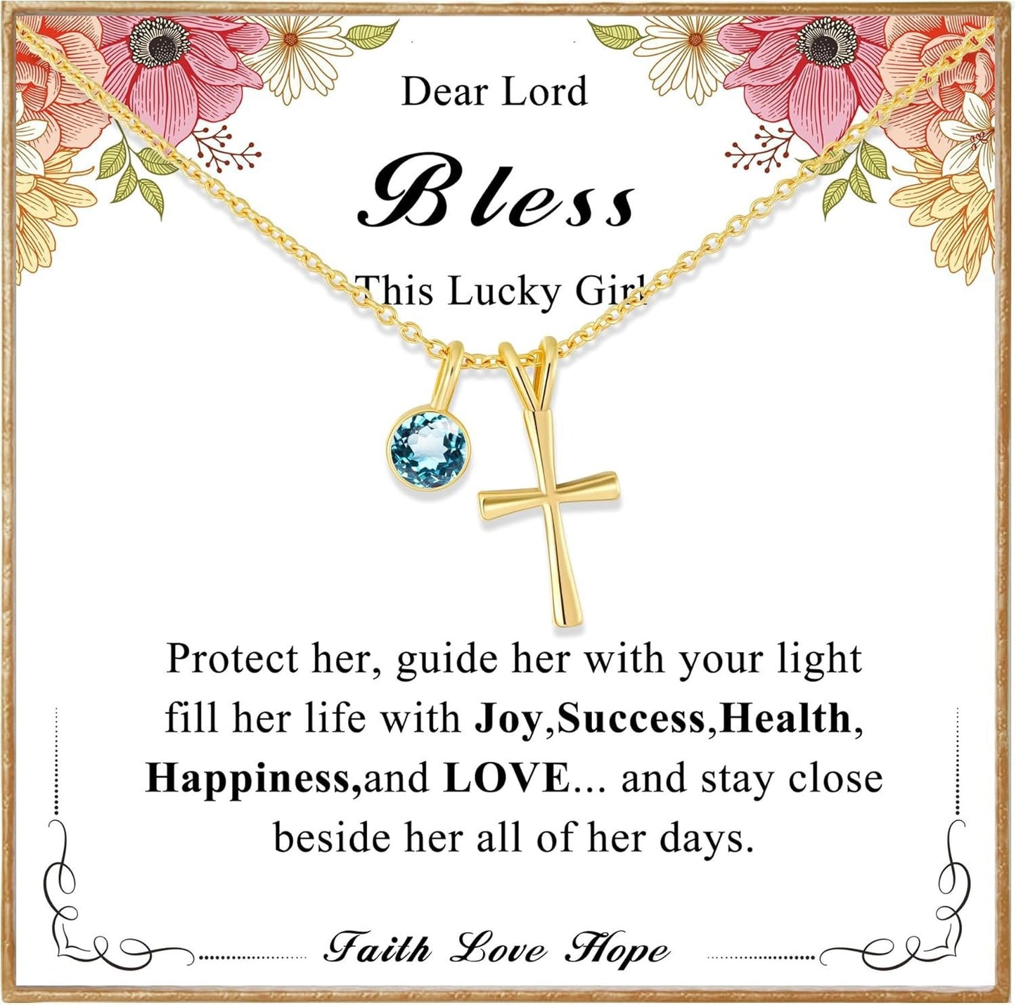 Sweet Geometric Cross Stainless Steel Pendant Brass Plated Necklace for Women