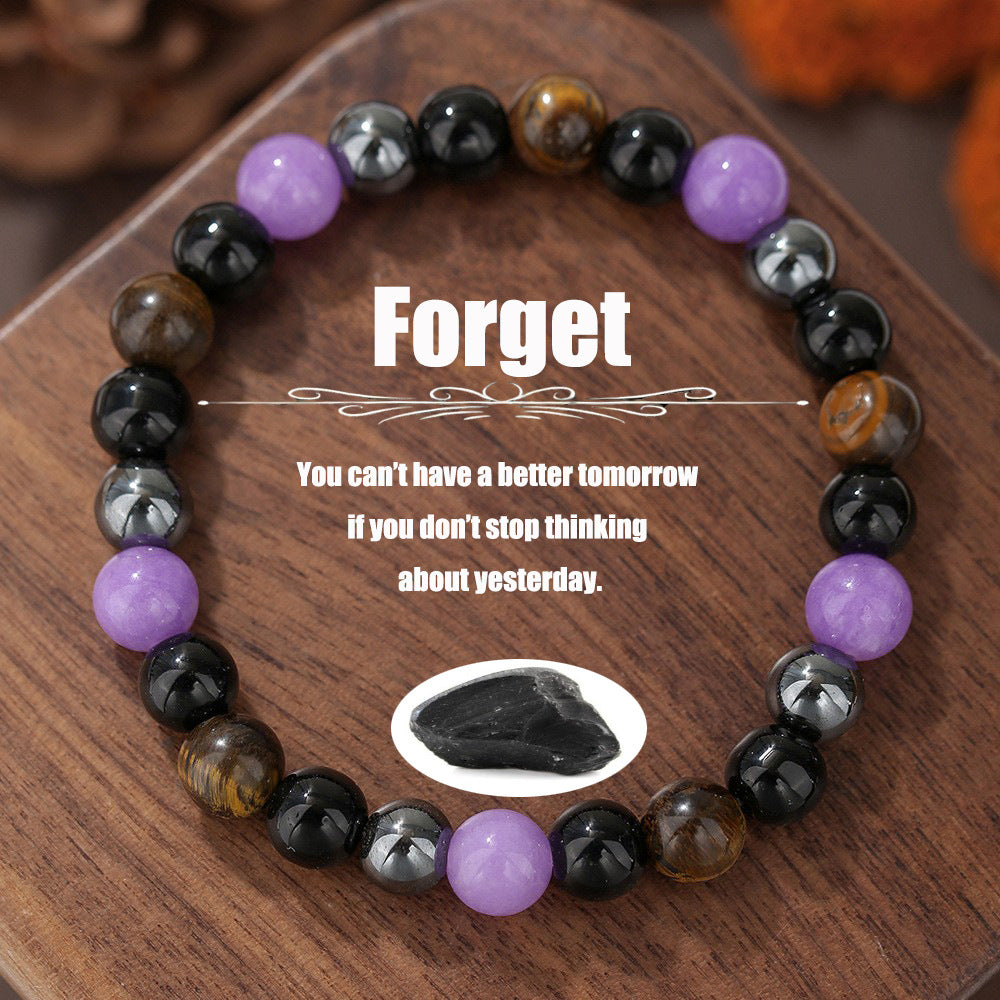 Natural Gemstone Geometric Round Beaded Bracelet Unisex