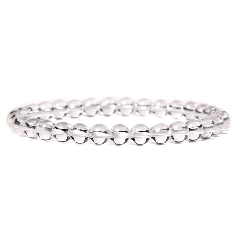 Elegant Casual Geometric Natural Agate Beaded Bracelet Unisex 6mm