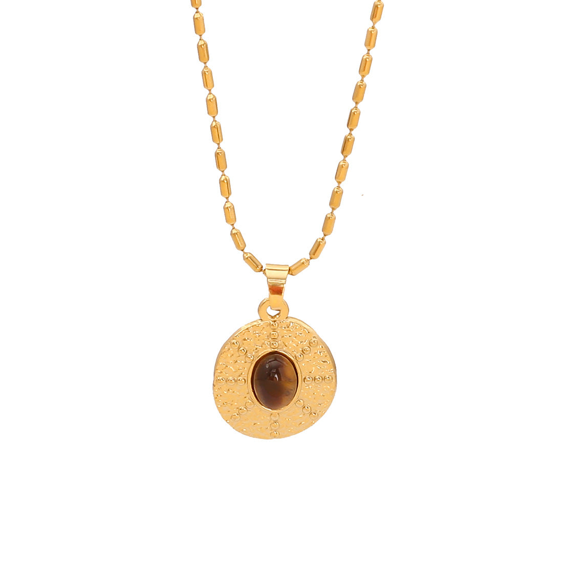 Minimalist Geometric Hexagon Stainless Steel Pendant Necklace with Plated Finish for Women
