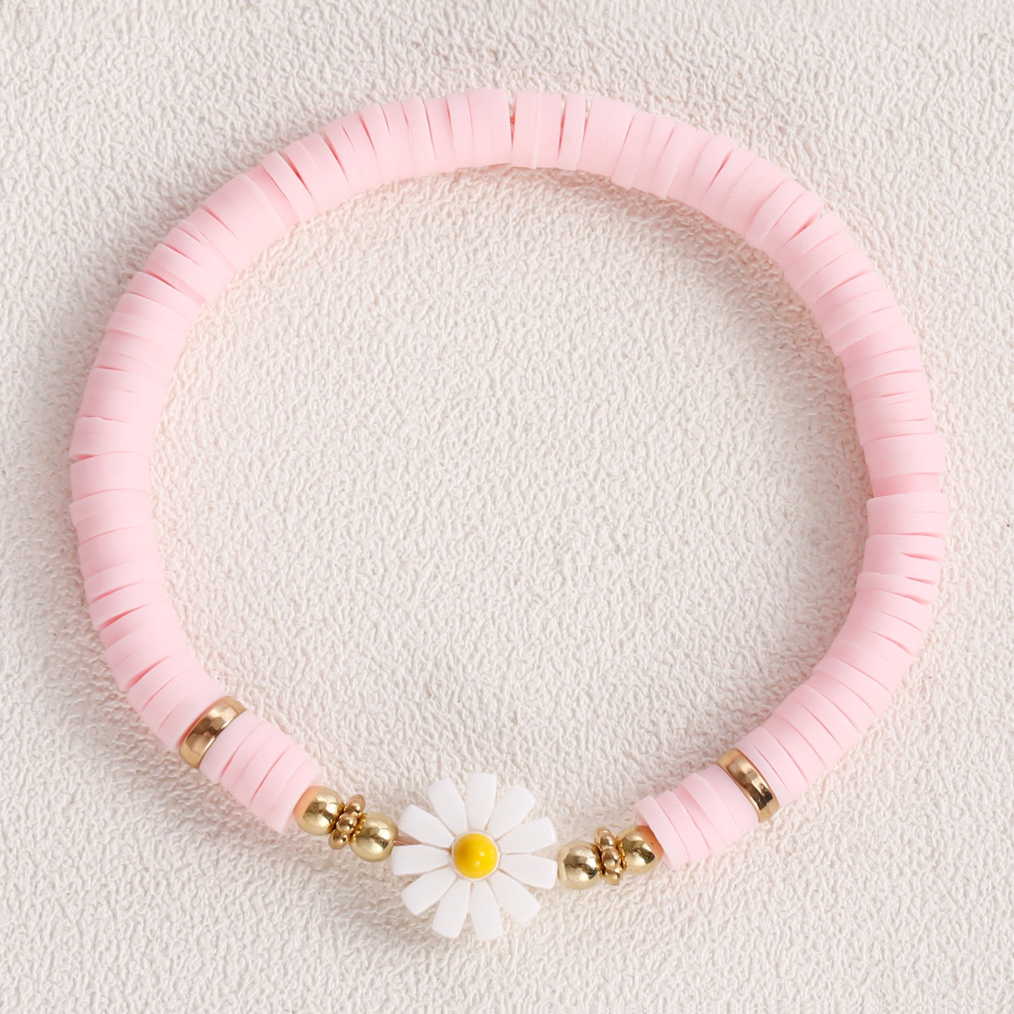 Casual Geometric Round Floral Resin Plated Bracelet for Women