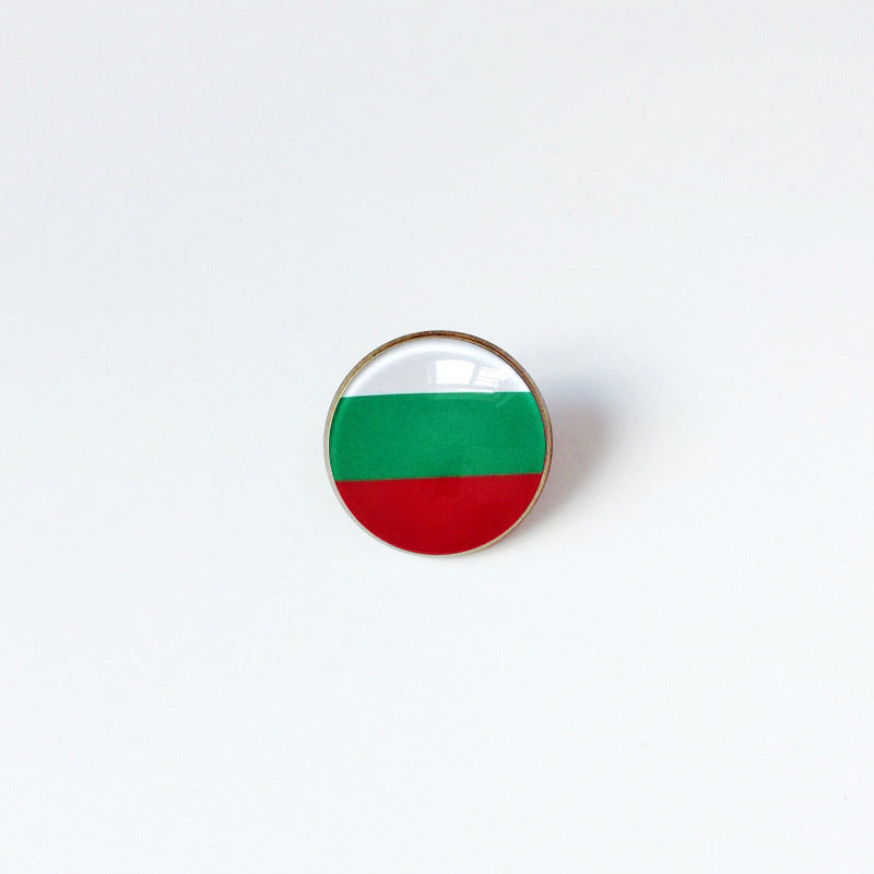 Pin de Solapa de Aleación Esmaltado Personalizado con Diseño de Bandera del Mundo para Hombres y Mujeres