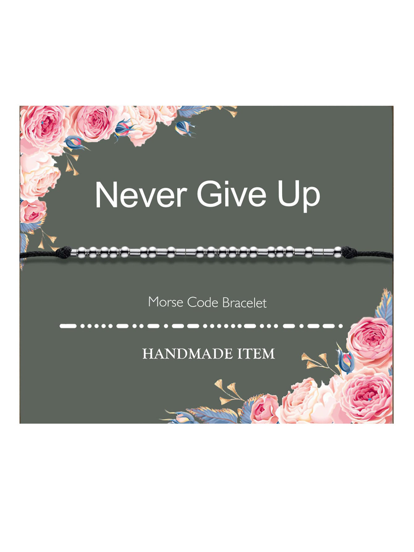 Minimalist Morse Code Hand-woven Stainless Steel Adjustable Bracelet