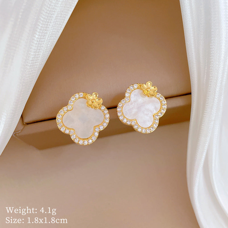 Geometric Stud Earrings for Women with Plated Copper Design, Elegant Long Tassel Drop Earrings, Sweet Style Jewelry