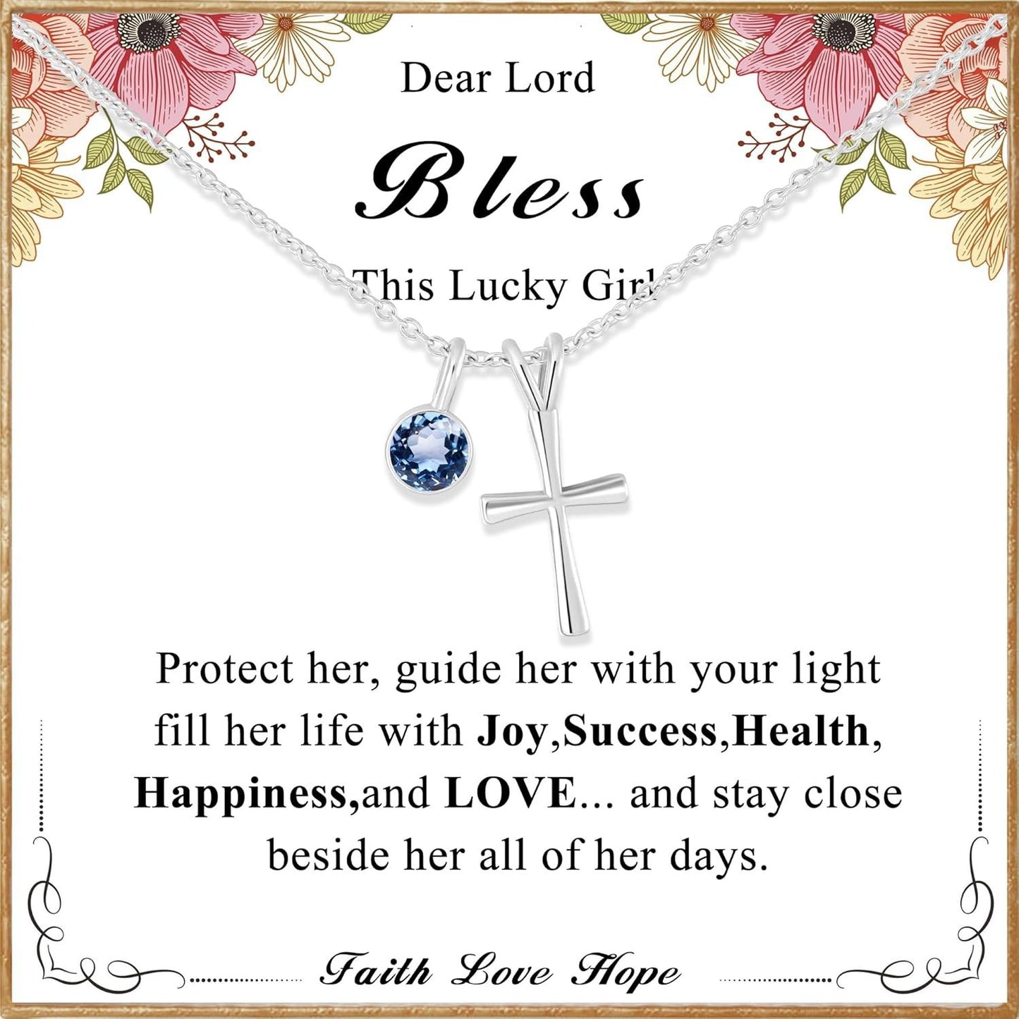 Sweet Geometric Cross Stainless Steel Pendant Brass Plated Necklace for Women