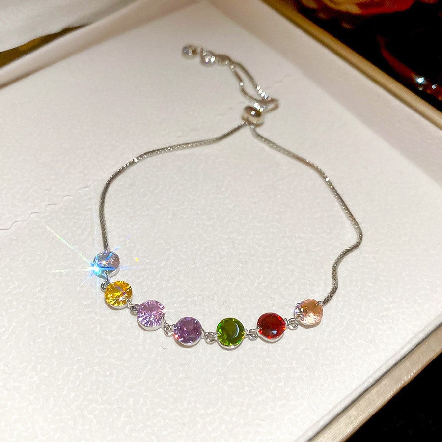 Elegant Heart-Shaped Gold-Plated Zirconia Bracelet for Women with Delicate Luxury Aesthetic