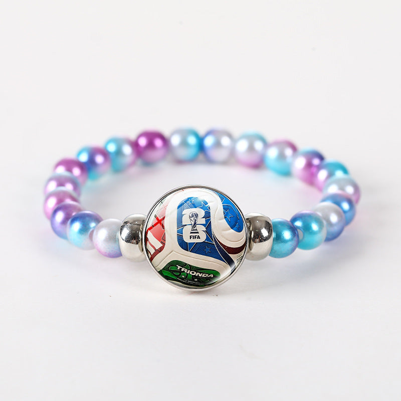 Bracciale unisex rotondo geometrico con perline di cristallo