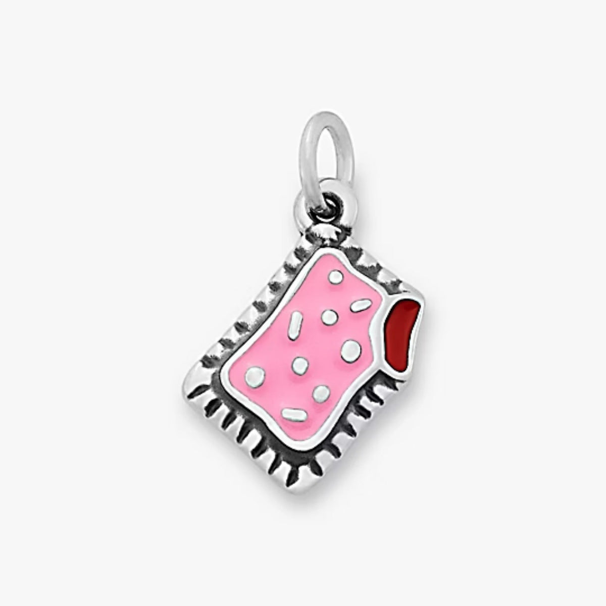 Colorful Geometric Brass Plated Necklace with Ice Cream Food Charms