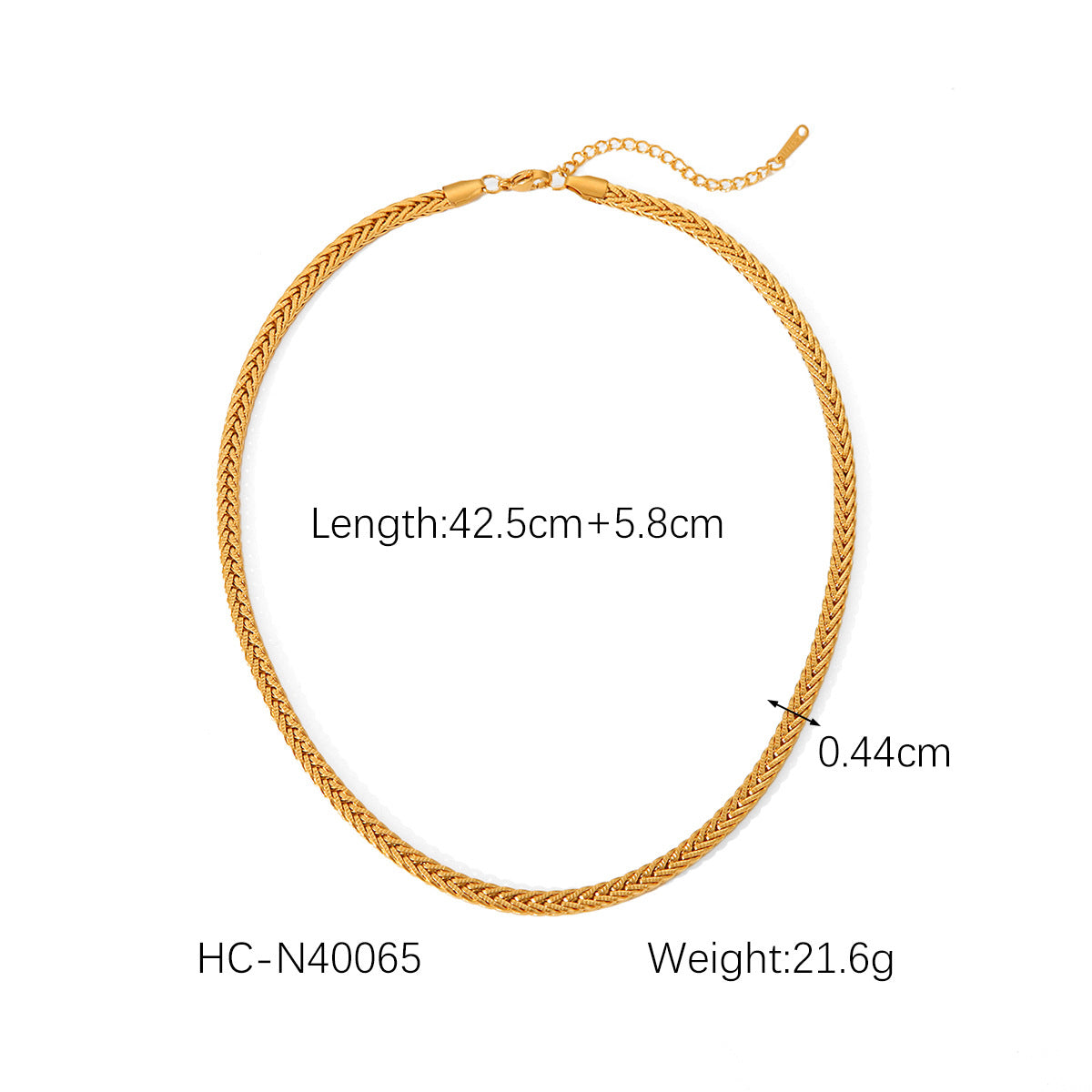 Fashionable 18K Gold Plated Geometric Stainless Steel Cuban Chain Necklace for Women