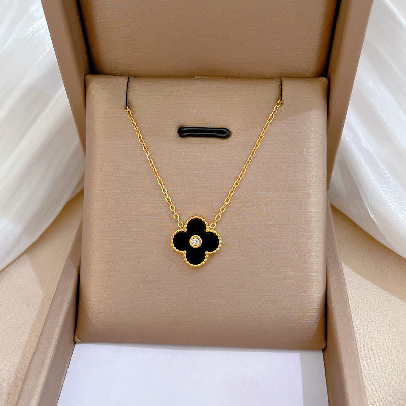 Minimalist Plated Titanium Steel Geometric Necklace for Unisex