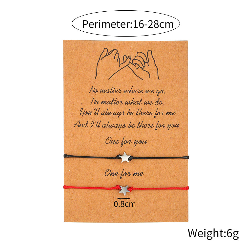 Minimalist Star Geometric Alloy Bracelet Unisex