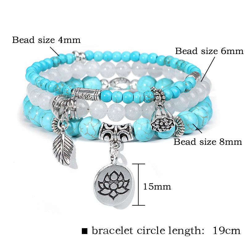 Bohemian Sweet Floral Agate Bracelet Unisex