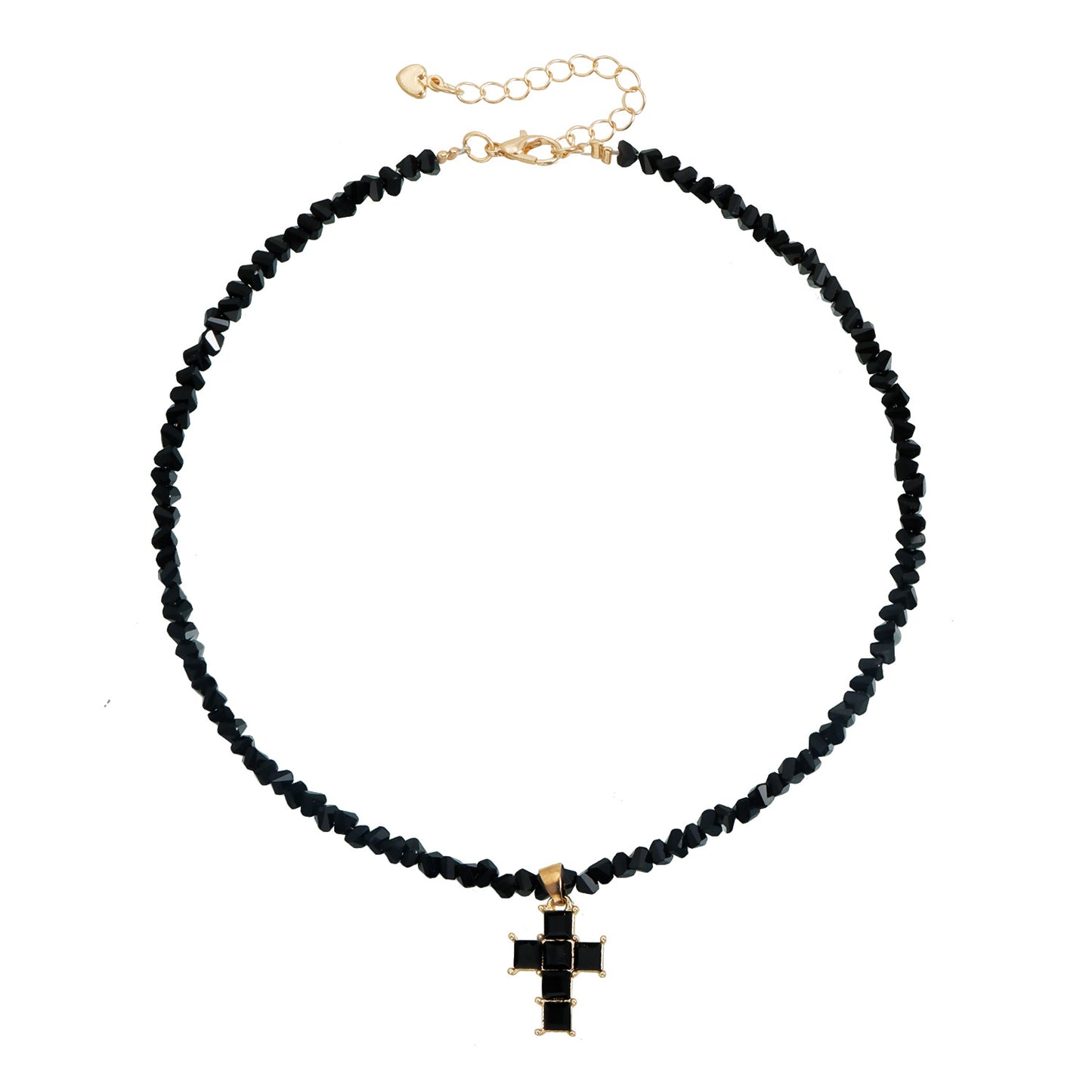 Fashion Triangle Cross Crystal Inlay Alloy Necklace for Women