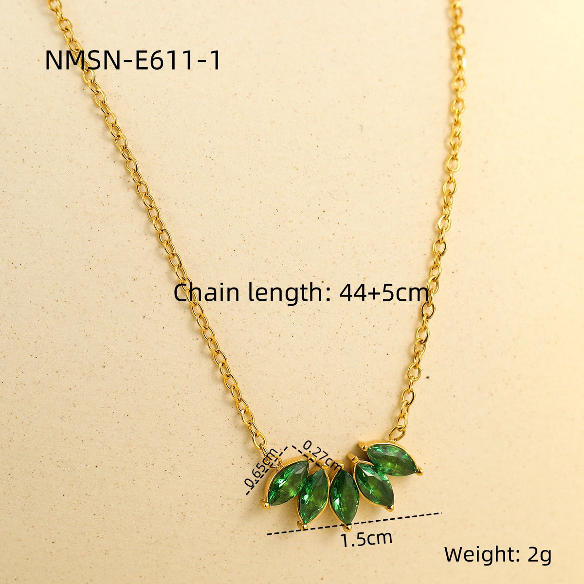 Collar con colgante de hoja floral minimalista de acero inoxidable con circonita microincrustada, delicada cadena de clavícula para mujer