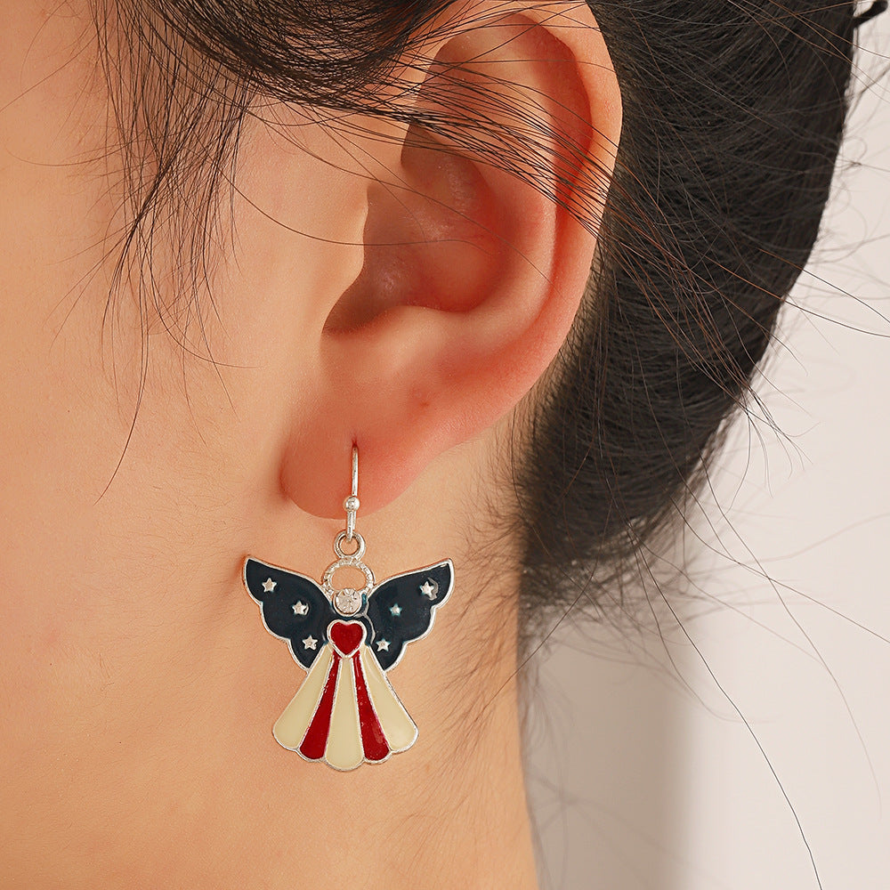 Minimalist Alloy Plated Butterfly Star Bell Earrings for Women