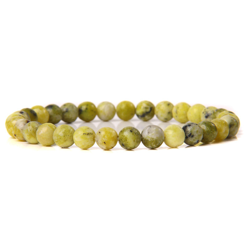 Elegant Casual Geometric Natural Agate Beaded Bracelet Unisex 6mm