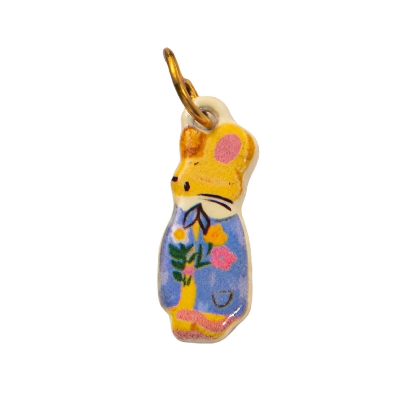 Vintage Stainless Steel PVD Animal Pendant Charm Bar
