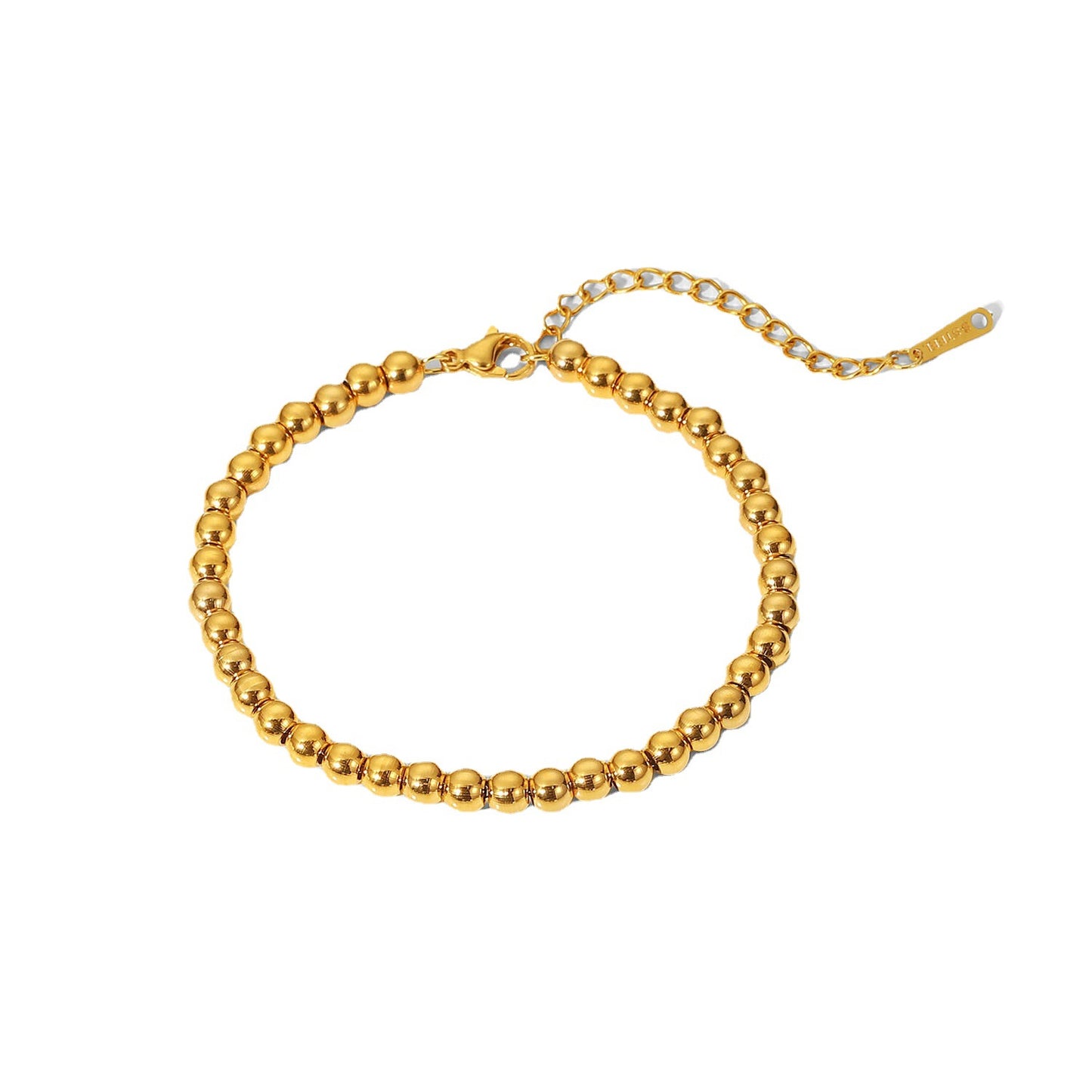 INS Style Geometric Stainless Steel Bracelet with 18K Gold Plating for Women