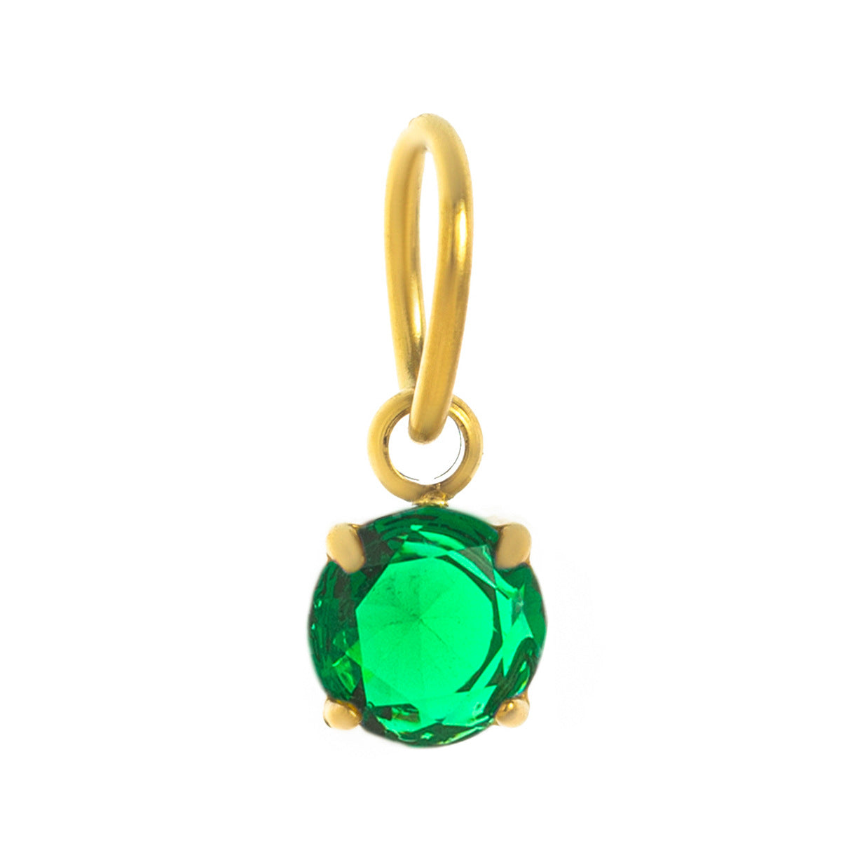 18K Gold Plated Geometric Round Stainless Steel Charm Bar