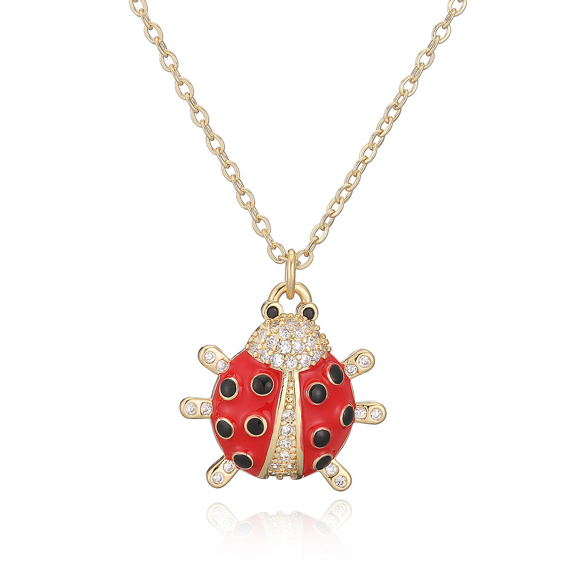Minimalist Geometric Drip Oil Brass Crab Pendant Necklace for Women