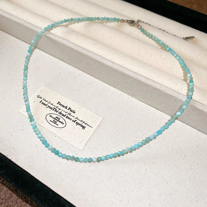 Collana Sweet Dopamine con perle barocche in lega di zinco con finitura placcata e ciondolo geometrico, delicata catena a clavicola da donna