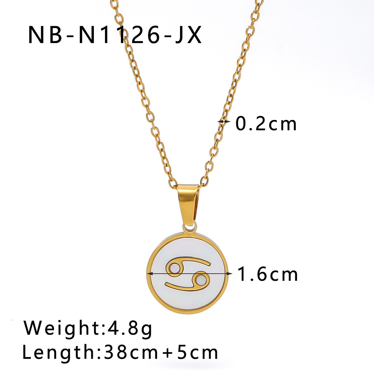 Vintage-Inspired Zodiac Pendant Necklace for Women with Titanium Steel Charm, Geometric and Floral Design, 18K Vacuum Plated Stainless Steel Snake Chain
