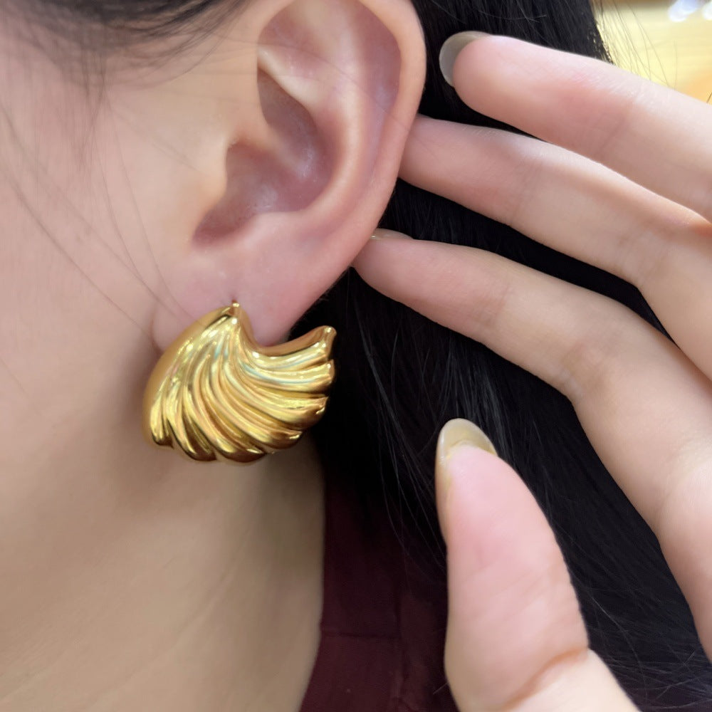 Vintage Geometric Plated Stainless Steel Earrings for Women