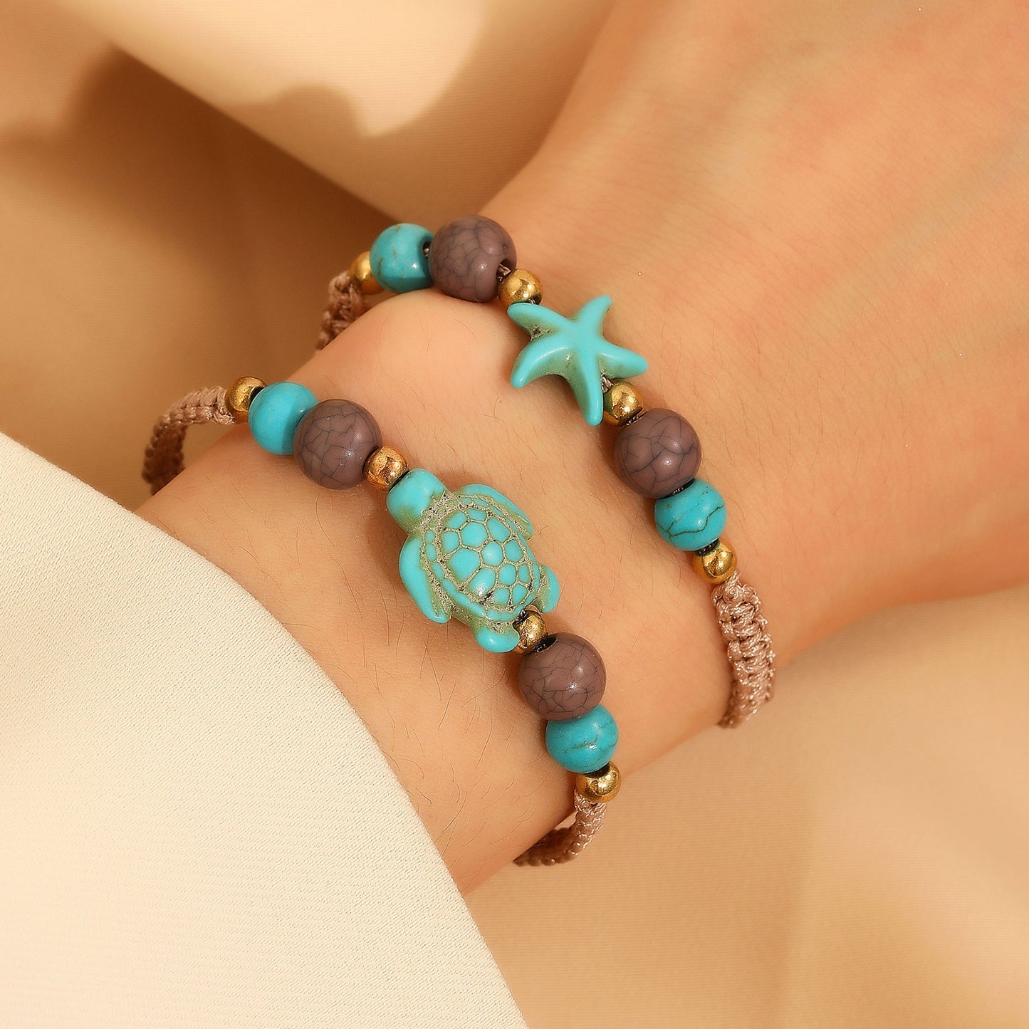 Casual Plated Animal Shape Shell Beaded Bracelet Unisex