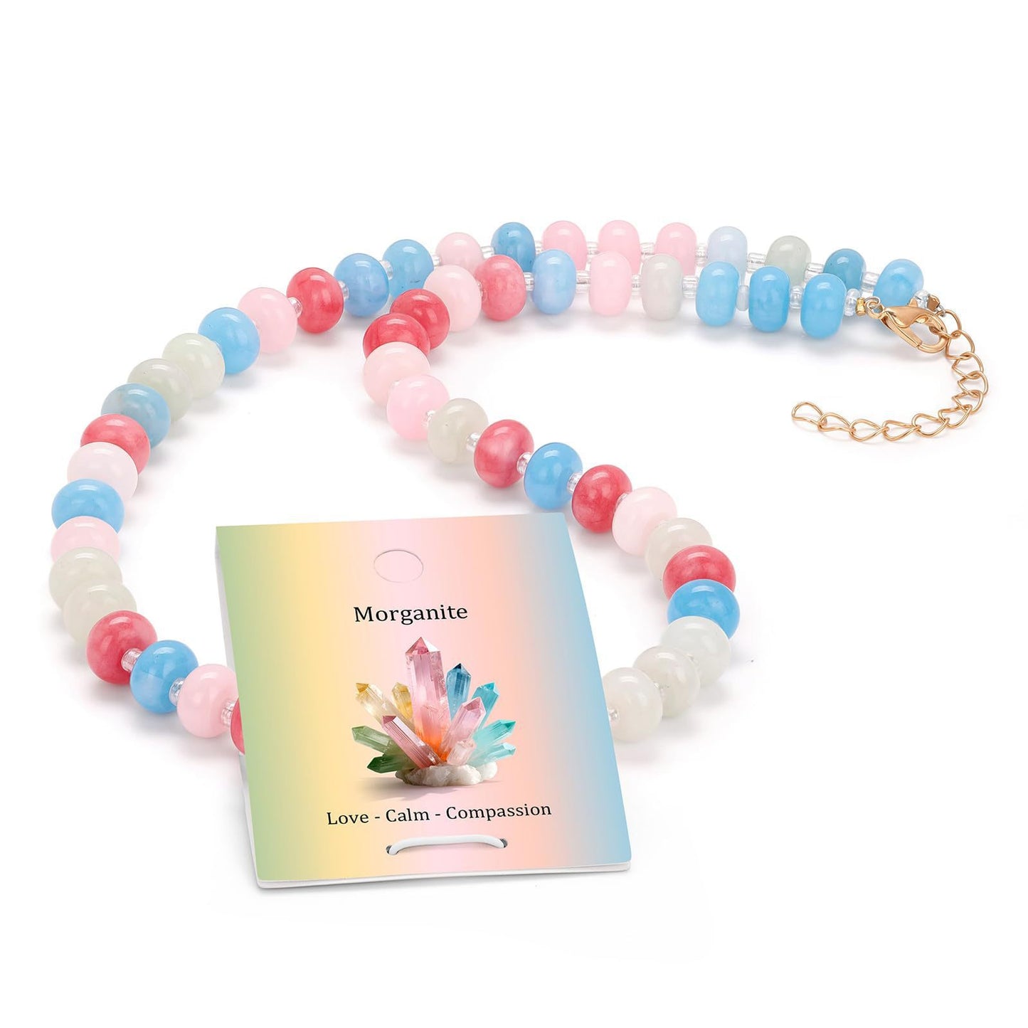 Elegant Geometric Agate Beaded Necklace Polished Natural Stone Women's Jewelry