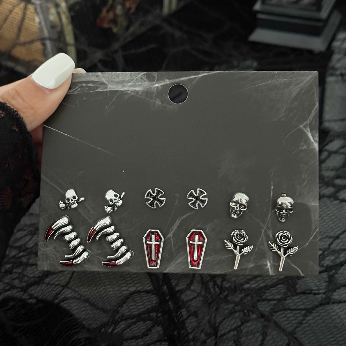 Gothic Punk Alloy Plated Animal Shape Earrings for Women