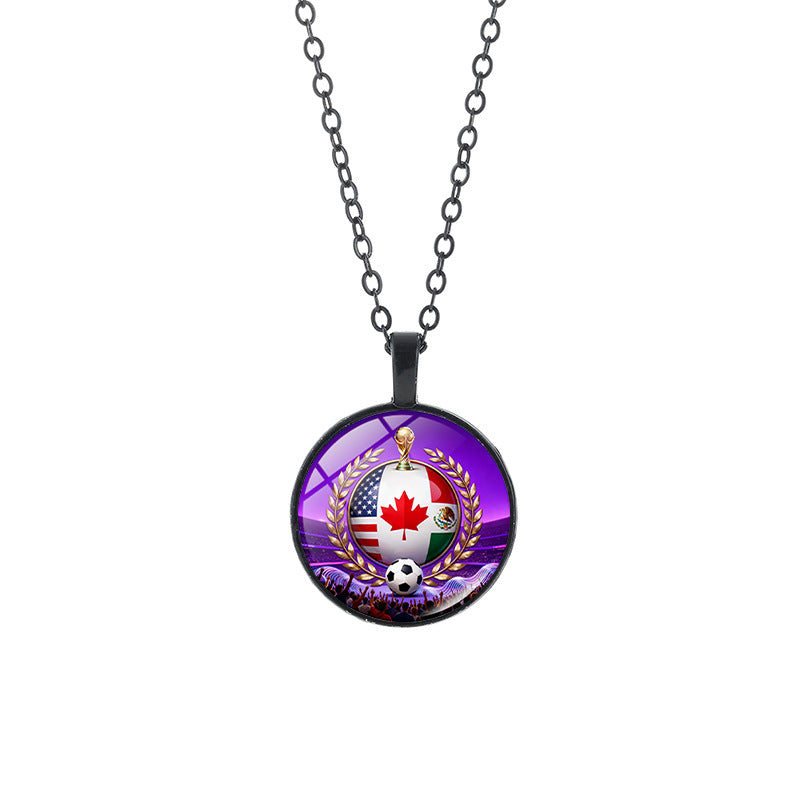 Sporty Geometric Crystal Pendant Alloy Plated Necklace Unisex Casual Chain