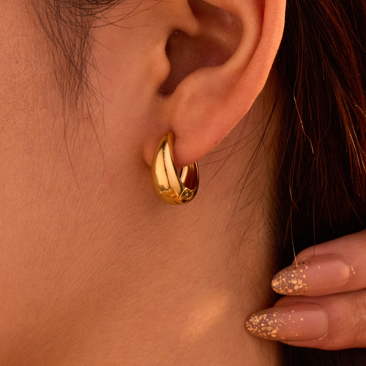 Minimalist Geometric Stainless Steel Ear Cuffs with Plating Finish for Women Fashion Earrings