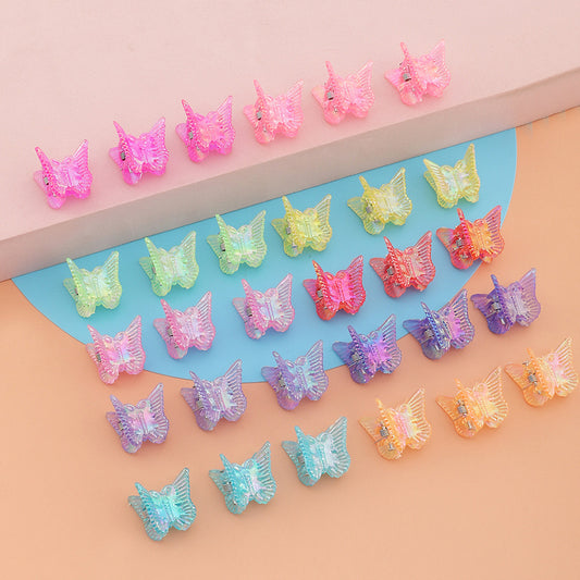 Mini pinza de pelo de mariposa con forma de caramelo para niñas con acabado esmaltado, accesorio de pelo estilo princesa para niños