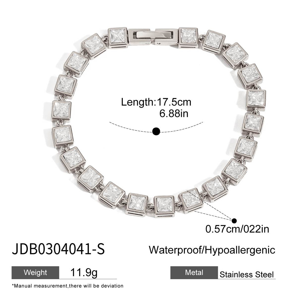 Elegant Geometric Stainless Steel and Titanium Steel Plated Bracelet Ring Set for Women