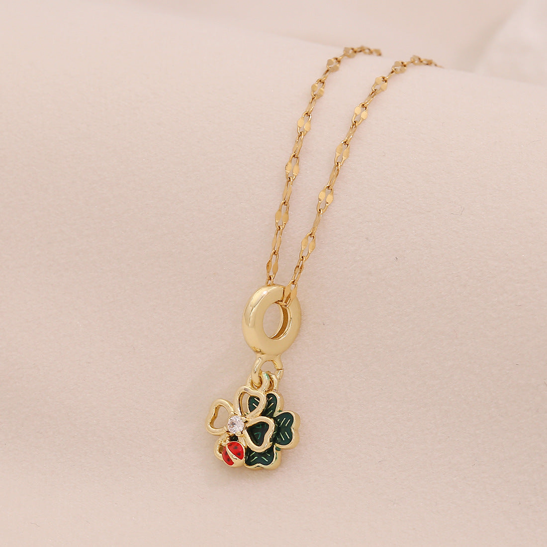 Collana con ciondolo a cuore intarsiato con strass e fiore a margherita in ottone, catena a serpente in acciaio inossidabile da donna, per creazione di gioielli fai-da-te