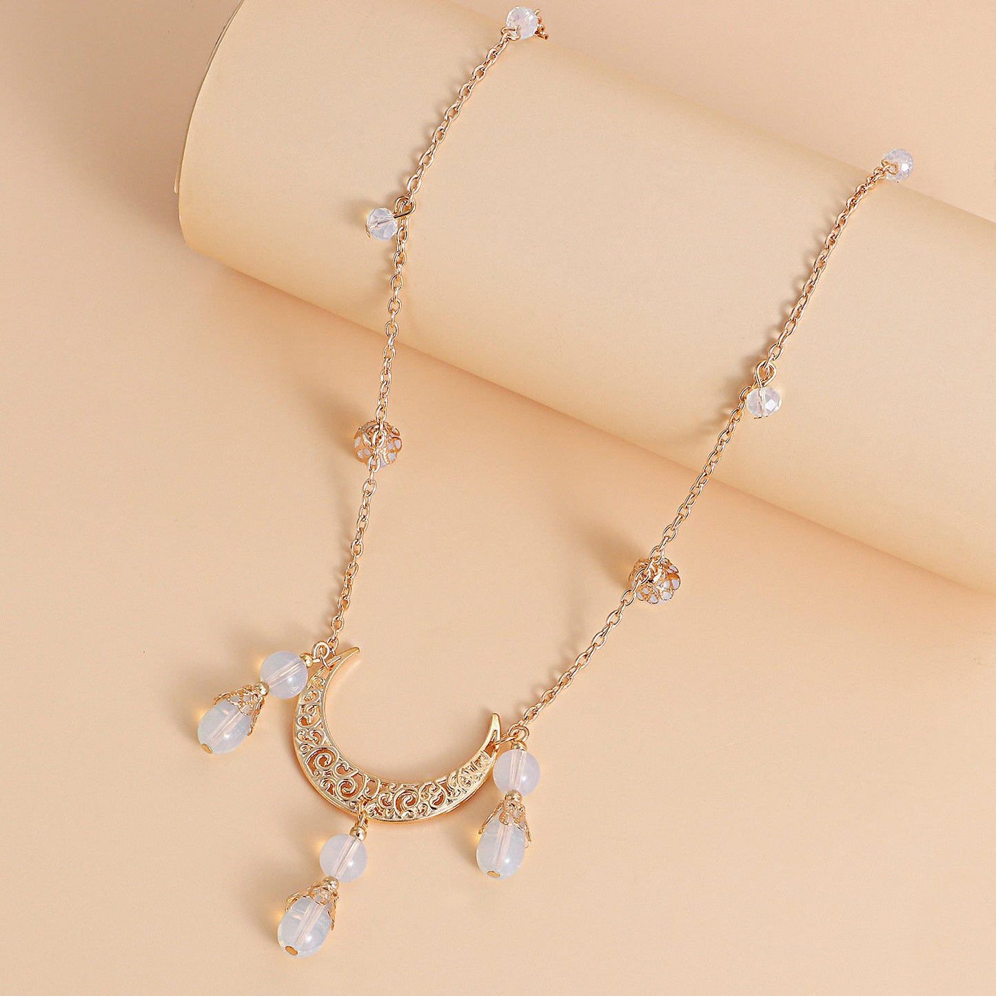 Women's Moon Headband Crystal Pendant Hair Accessory