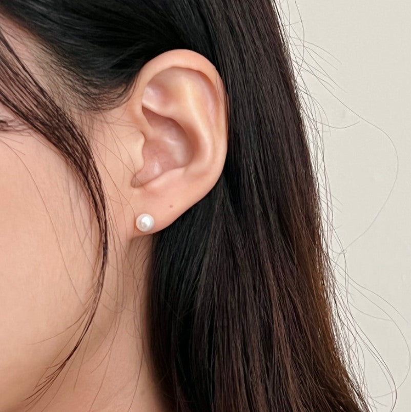 Pendientes de Plata de Ley 925 Minimalistas con Forma de Gota y Perla de Agua Dulce para Mujer