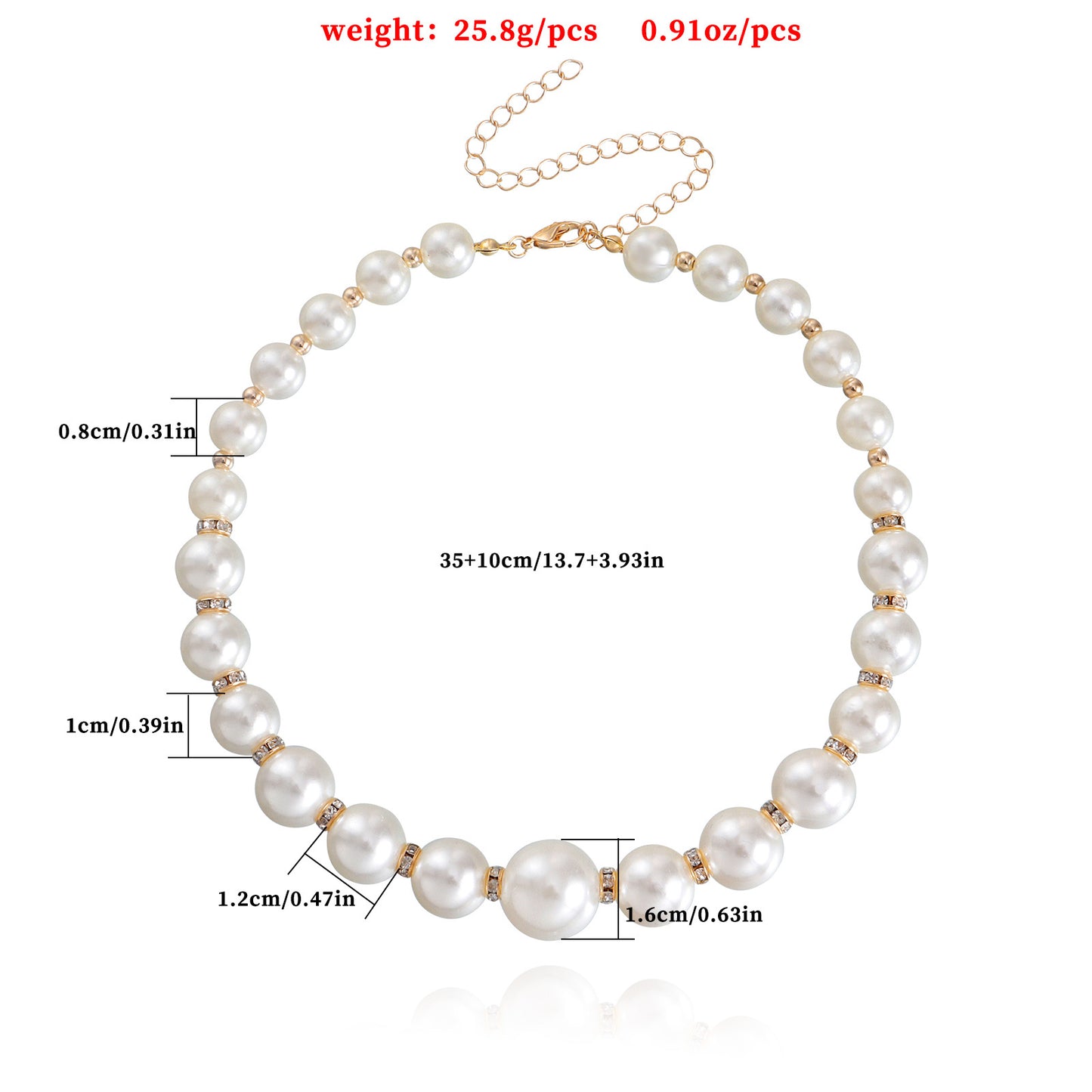 Minimalist Geometric Alloy Necklace with Micro-Pave Rhinestone Accents and Baroque Pearl Beads for Women
