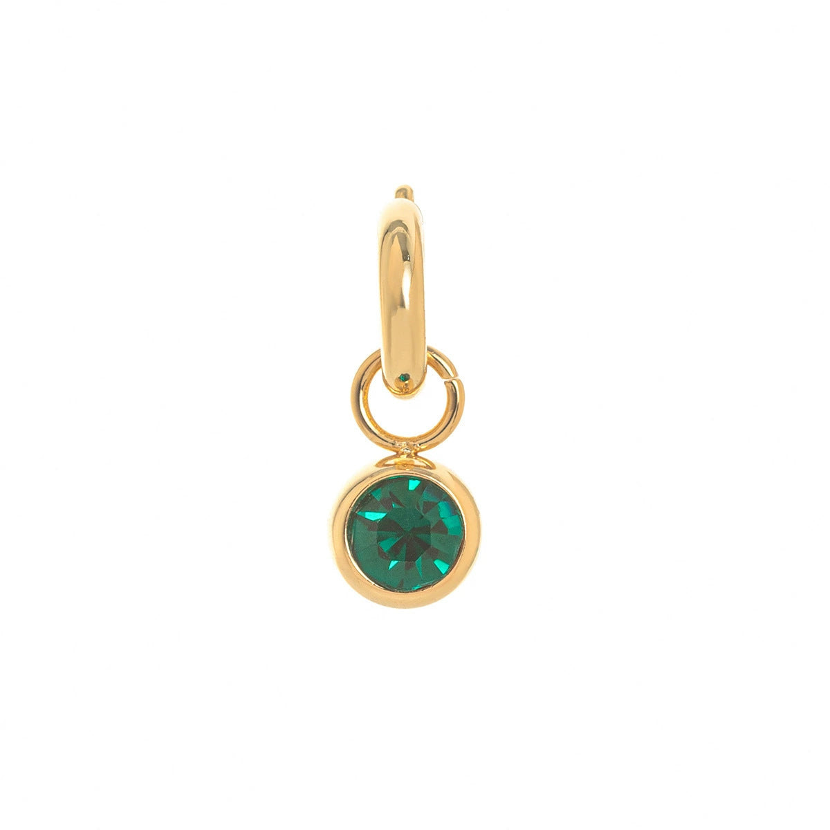 Vintage Geometric Stainless Steel 18K Gold PVD Plated DIY Charm Bar Necklace with 12 Birthstones