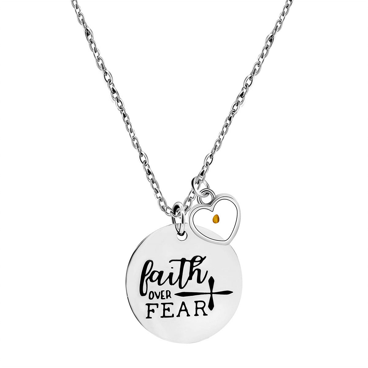 Minimalist Geometric Cross Pendant Necklace in Stainless Steel with Titanium Steel Charm and Electroplated Finish for Women