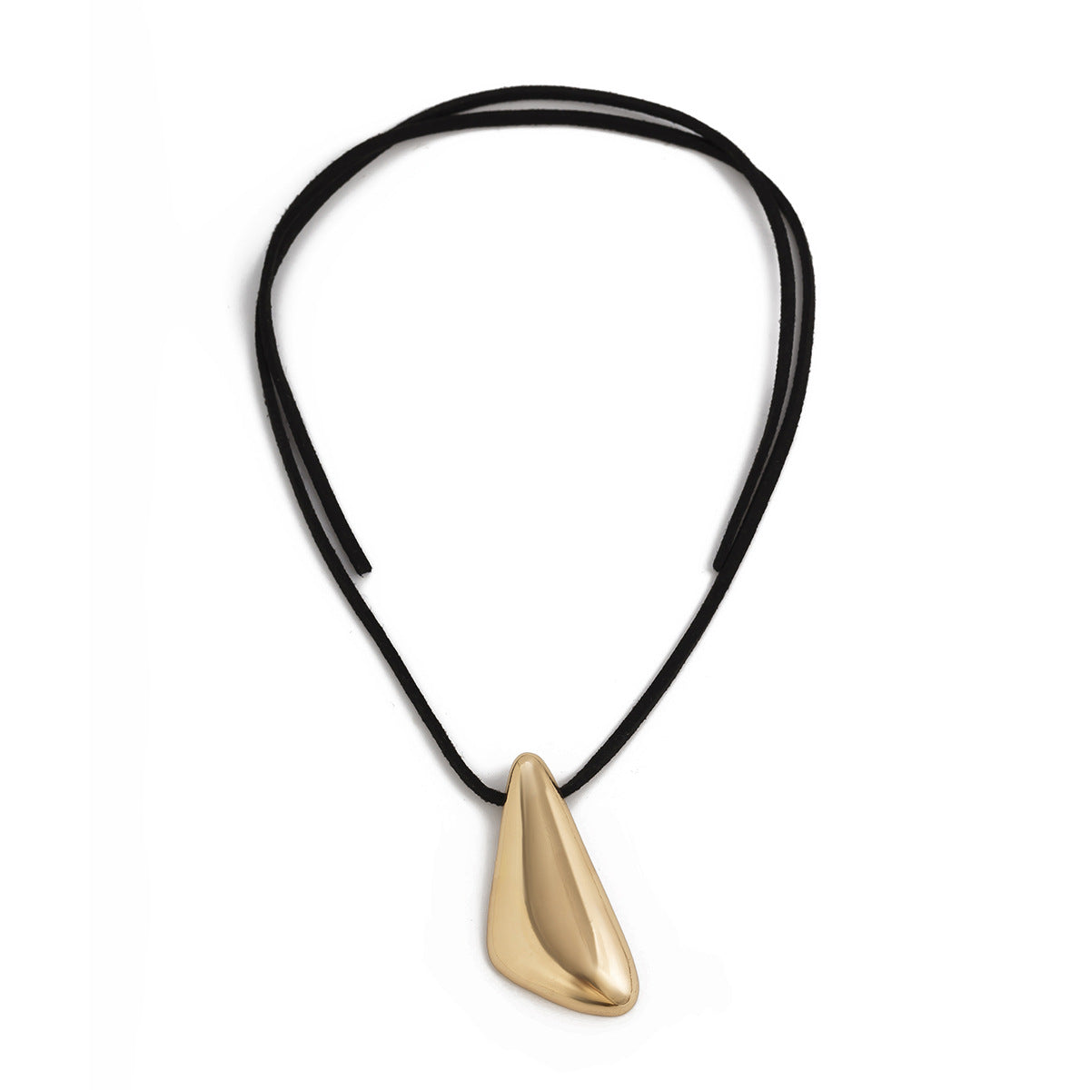 Collana girocollo pendente a goccia triangolare minimalista da donna con catena in lega galvanizzata e design geometrico