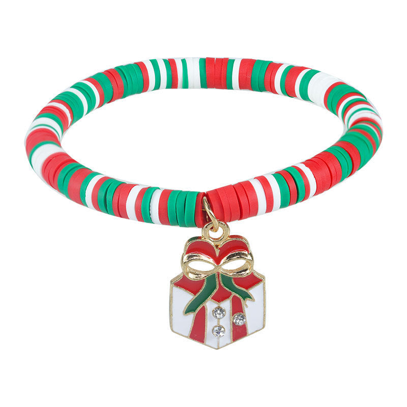 Christmas Letter Alloy Charm Bar Bracelet Unisex DIY Handmade