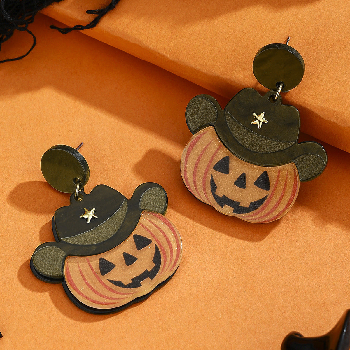 Orecchini a Nappa a Tema Halloween con Perno in Acciaio Inossidabile, Forme a Cuore, Frutta e Geometriche, Orecchini alla Moda Galvanizzati per Donne
