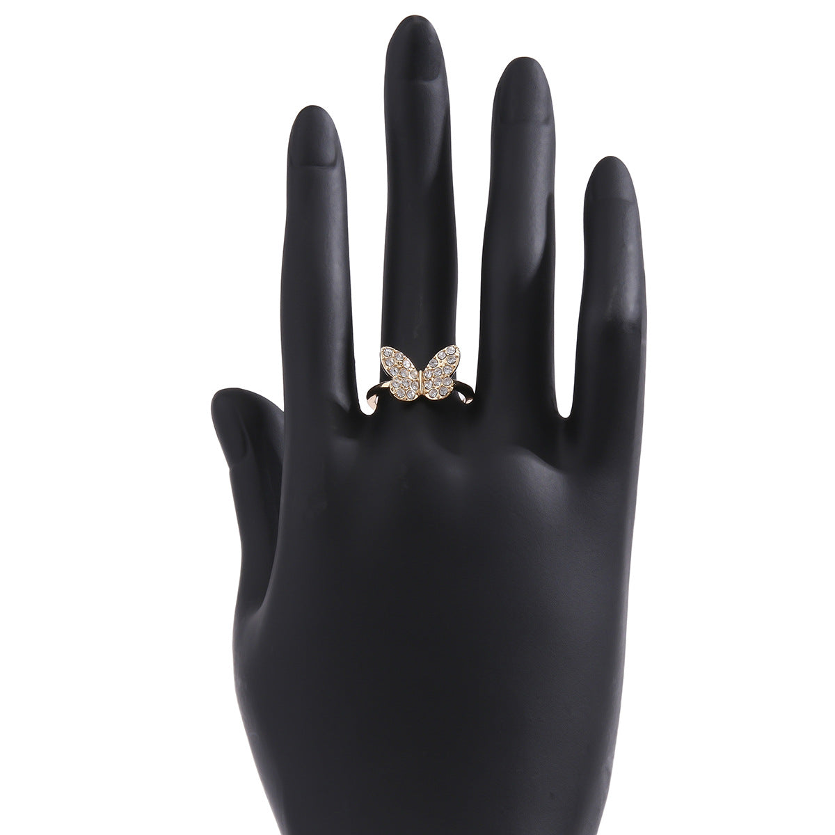 Butterfly Geometric Alloy Ring Minimalist Cute Women's Jewelry Gift for Travel Souvenir