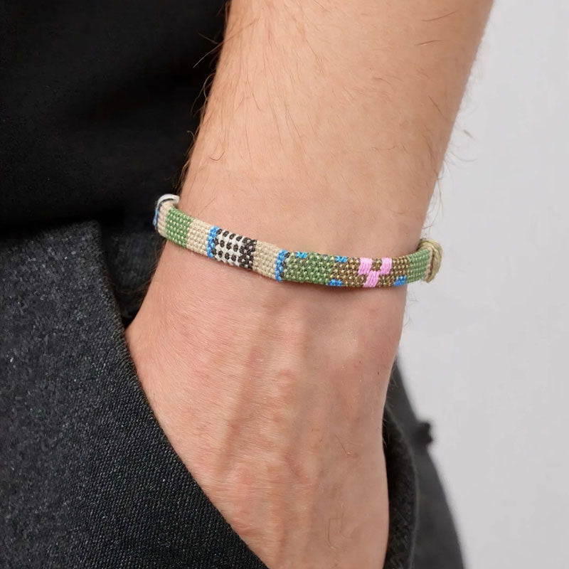 Bohemian Rainbow Braided Cotton Linen Anklet Unisex Adjustable Foot Jewelry